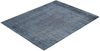 Contemporary Overdyed Wool Hand Knotted Gray Area Rug 8' 0" x 10' 1"