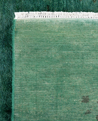 Contemporary Overdyed Wool Hand Knotted Green Area Rug 8' 1" x 9' 10"
