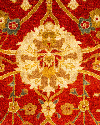 Traditional Hand-Knotted Red Area Rug 8' 1" x 10' 1"