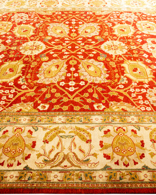 Traditional Hand-Knotted Red Area Rug 8' 1" x 10' 1"