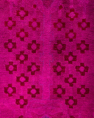 Vibrance, One-of-a-Kind Hand-Knotted Area Rug  - Pink, 6' 2" x 8' 10"
