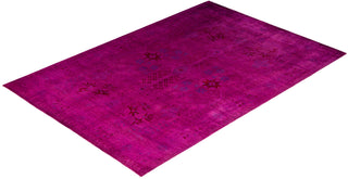 Vibrance, One-of-a-Kind Hand-Knotted Area Rug  - Pink, 6' 2" x 8' 10"