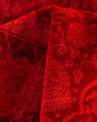 Overdyed Hand-Knotted Orange Area Rug 6' 1" x 8' 10"