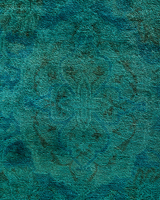 Contemporary Hand-Knotted Overdyed Blue Area Rug 6' 1" x 8' 10"