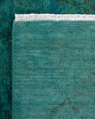 Contemporary Hand-Knotted Overdyed Blue Area Rug 6' 1" x 8' 10"