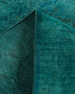 Contemporary Hand-Knotted Overdyed Blue Area Rug 6' 1" x 8' 10"