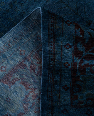 Overdyed One-of-a-Kind Wool Blue Area Rug 9' 0" x 12' 1"
