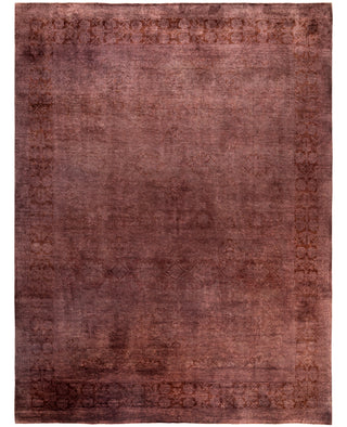 Overdyed One-of-a-Kind Wool Purple Area Rug 9' 1" x 11' 10"