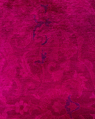 Contemporary Overyed Wool Hand Knotted Pink Area Rug 9' 3" x 12' 3"