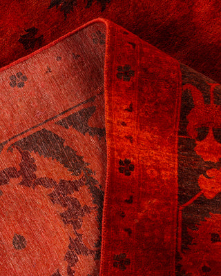Overdyed Hand-Knotted Orange Area Rug 12' 2" x 15' 5"