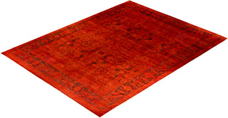 Overdyed Hand-Knotted Orange Area Rug 12' 2" x 15' 5"