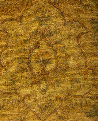Contemporary Overdyed Wool Hand Knotted Gold Area Rug 8' 1" x 10' 5"
