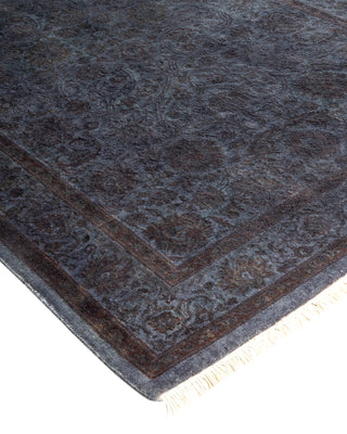 Contemporary Fine Vibrance Gray Wool Area Rug - 3' 2" x 5' 2"