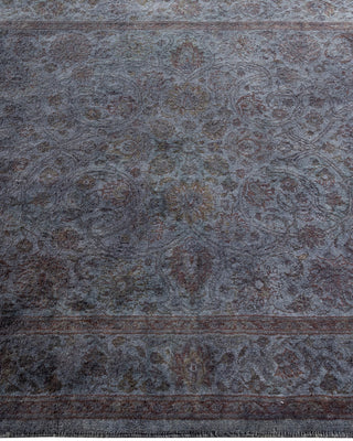 Contemporary Fine Vibrance Gray Wool Area Rug - 3' 2" x 5' 2"