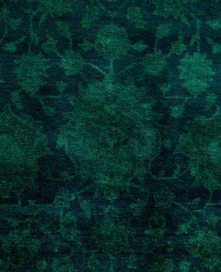 Overdyed One-of-a-Kind Wool Green Area Rug 12' 0" x 17' 6"