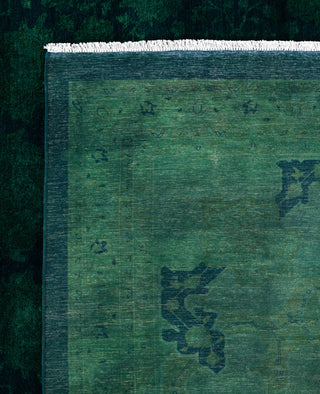 Overdyed One-of-a-Kind Wool Green Area Rug 12' 0" x 17' 6"