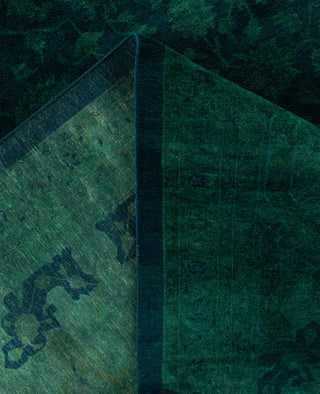 Overdyed One-of-a-Kind Wool Green Area Rug 12' 0" x 17' 6"