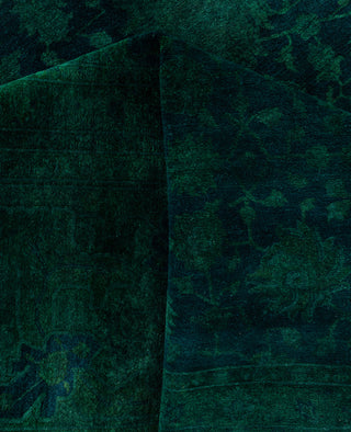 Overdyed One-of-a-Kind Wool Green Area Rug 12' 0" x 17' 6"