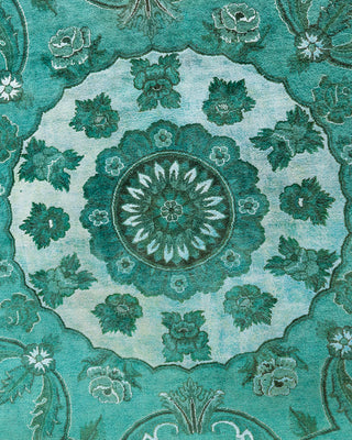 Contemporary Hand-Knotted Overdyed Blue Area Rug 8' 3" x 11' 5"