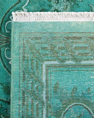 Contemporary Hand-Knotted Overdyed Blue Area Rug 8' 3" x 11' 5"