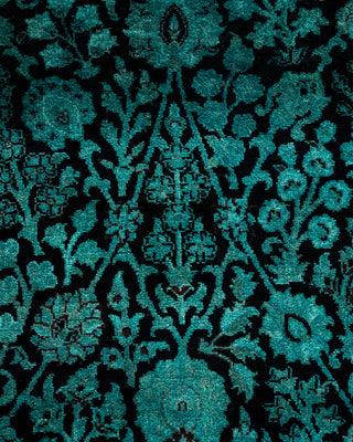 Contemporary Hand Knotted Overdyed Green Area Rug 8' 4" x 10' 1"