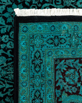 Contemporary Hand Knotted Overdyed Green Area Rug 8' 4" x 10' 1"