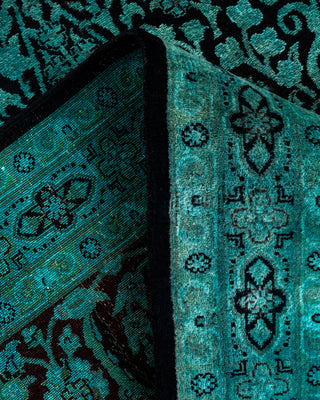 Contemporary Hand Knotted Overdyed Green Area Rug 8' 4" x 10' 1"