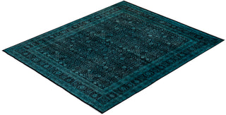 Contemporary Hand Knotted Overdyed Green Area Rug 8' 4" x 10' 1"