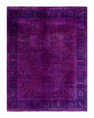 Fine Vibrance, One-of-a-Kind Hand-Knotted Area Rug  - Purple, 8' 3" x 10' 5"