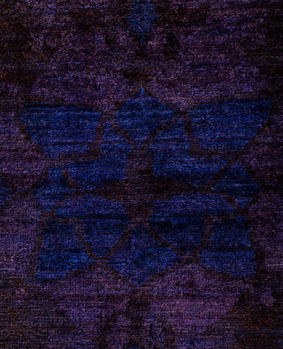 Contemporary Overdyed Wool Hand Knotted Purple Area Rug 8' 2" x 9' 10"