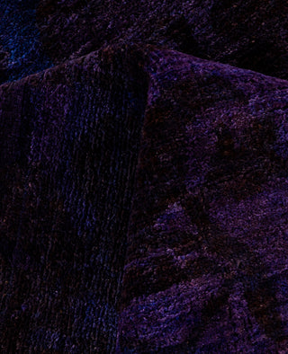 Contemporary Overdyed Wool Hand Knotted Purple Area Rug 8' 2" x 9' 10"