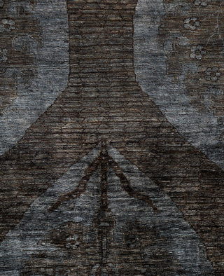 Overdyed One-of-a-Kind Wool Brown Area Rug 11' 9" x 14' 5"
