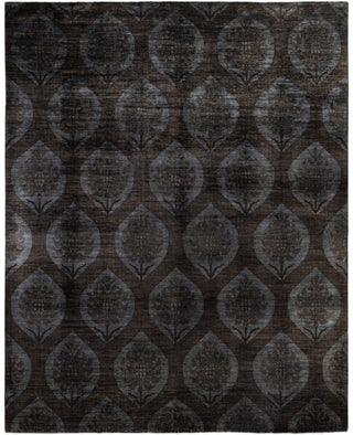Overdyed One-of-a-Kind Wool Brown Area Rug 11' 9" x 14' 5"