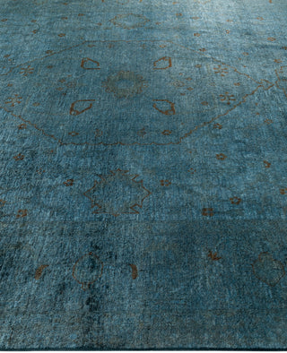 Overdyed One-of-a-Kind Wool Gray Area Rug 8' 3" x 11' 4"