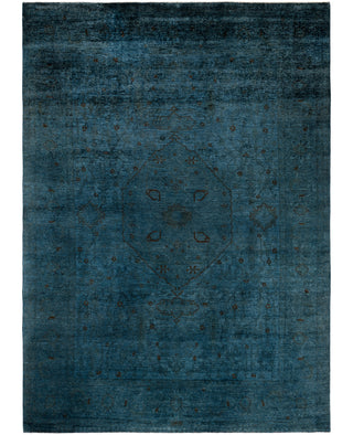 Overdyed One-of-a-Kind Wool Gray Area Rug 8' 3" x 11' 4"