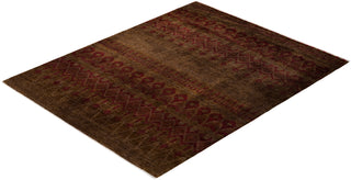 Modern - Contemporary Hand Knotted Brown Area Rug 8' 0" x 9' 10"