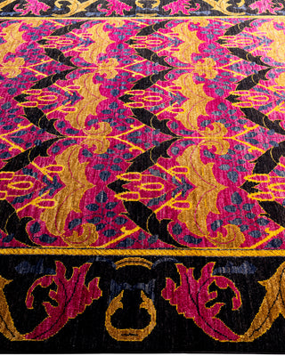Arts & Crafts, One-of-a-Kind Hand-Knotted Area Rug  - Black, 6' 3" x 8' 9"