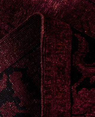 Contemporary Overdyed Wool Hand Knotted Purple Runner 3' 1" x 10' 1"