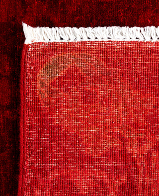 Contemporary Overdyed Wool Hand Knotted Red Area Rug 3' 1" x 5' 0"