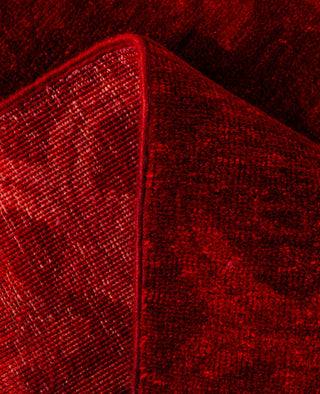 Contemporary Overdyed Wool Hand Knotted Red Area Rug 3' 1" x 5' 0"