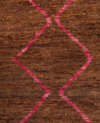 Overdyed Hand-Knotted Wool Modern-Contemporary Brown Area Rug 9' 1" x 11' 10"