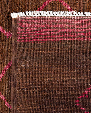 Overdyed Hand-Knotted Wool Modern-Contemporary Brown Area Rug 9' 1" x 11' 10"