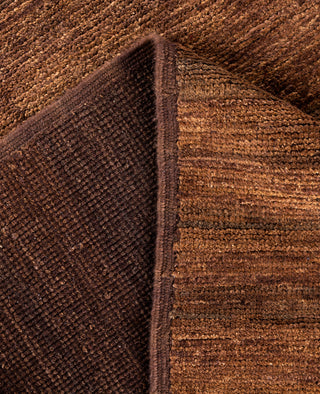 Overdyed Hand-Knotted Wool Modern-Contemporary Brown Area Rug 9' 1" x 11' 10"