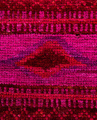 Contemporary Overdyed Wool Hand Knotted Purple Area Rug 4' 1" x 6' 1"