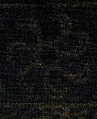 Overdyed One-of-a-Kind Wool Black Area Rug 8' 7" x 10' 1"