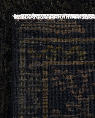 Overdyed One-of-a-Kind Wool Black Area Rug 8' 7" x 10' 1"