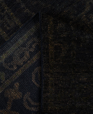 Overdyed One-of-a-Kind Wool Black Area Rug 8' 7" x 10' 1"