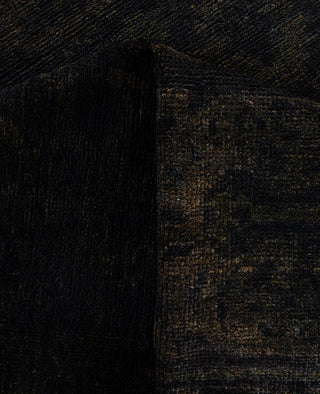 Overdyed One-of-a-Kind Wool Black Area Rug 8' 7" x 10' 1"