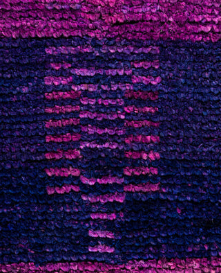 Contemporary Overdyed Wool Hand Knotted Purple Area Rug 3' 9" x 6' 1"