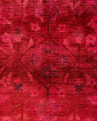 Overdyed Hand-Knotted Red Area Rug 12' 1" x 14' 10"